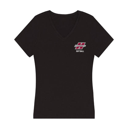 Henderson State - NCAA Softball : Kyndlee Clark - Women's V-Neck T-Shirt-0