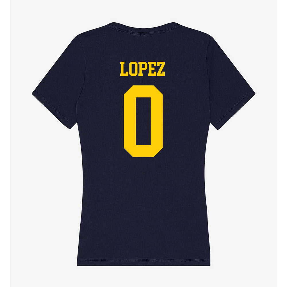 UCO - NCAA Baseball : Michael Lopez - Women's V-Neck T-Shirt-1