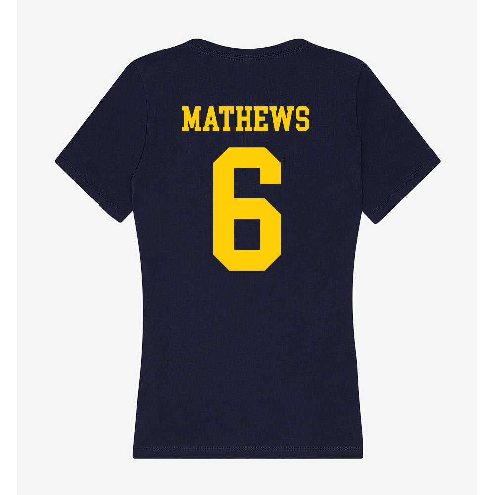 UCO - NCAA Football : Dev Mathews - Women's V-Neck T-Shirt-1