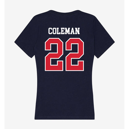 USI - NCAA Women's Volleyball : Leah Coleman - Women's V-Neck T-Shirt-1