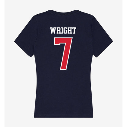USI - NCAA Women's Volleyball : Carley Wright - Women's V-Neck T-Shirt-1