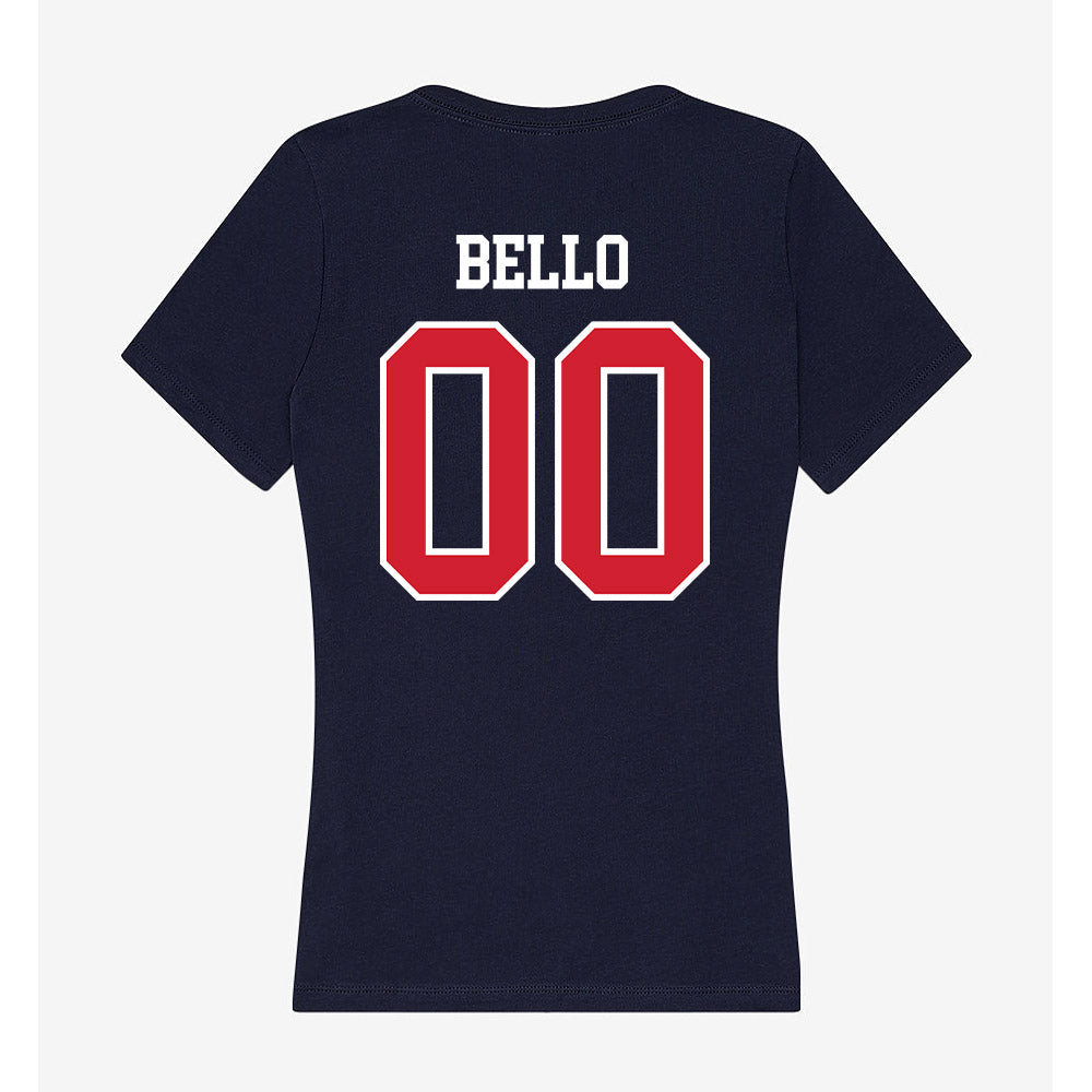 USI - NCAA Men's Soccer : Kadiri Bello - Women's V-Neck T-Shirt-1