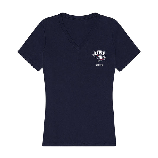 USI - NCAA Men's Soccer : Andre Faerman - Women's V-Neck T-Shirt-0