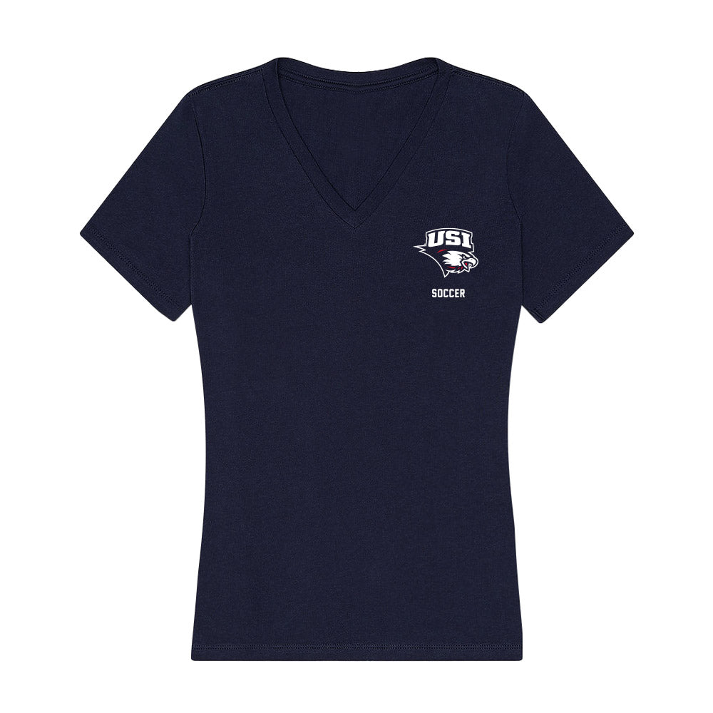 USI - NCAA Men's Soccer : Nolan Stevens - Women's V-Neck T-Shirt-0