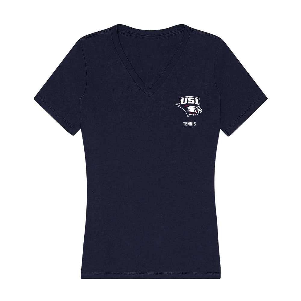 USI - NCAA Women's Tennis : Claire Meyer - Women's V-Neck T-Shirt-0