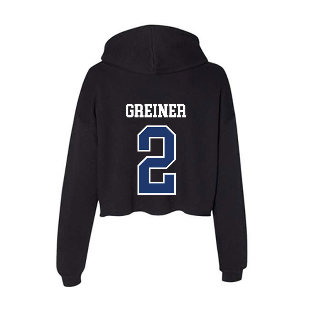 FGCU - NCAA Women's Soccer : Sarah Greiner - Women's Crop Fleece Hooded Sweatshirt-1