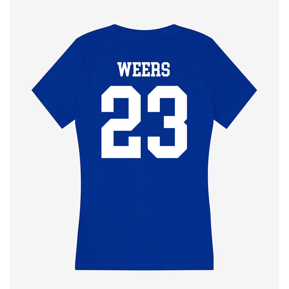 UNK - NCAA Women's Basketball : Myleigh Weers - Women's V-Neck T-Shirt-1