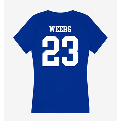 UNK - NCAA Women's Basketball : Myleigh Weers - Women's V-Neck T-Shirt-1