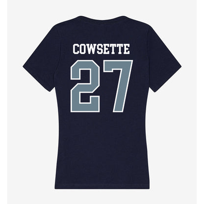 Howard - NCAA Football : Delbert Cowsette - Women's V-Neck T-Shirt-1