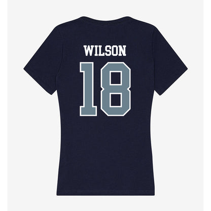 Howard - NCAA Men's Soccer : Stephon Wilson - Women's V-Neck T-Shirt-1