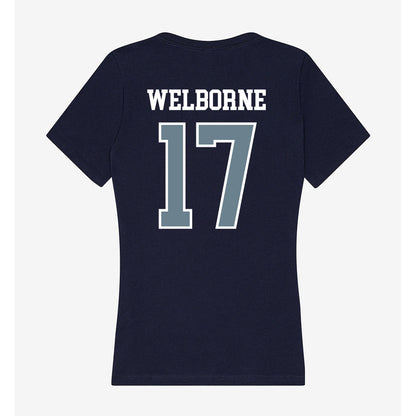 Howard - NCAA Men's Soccer : Rayce Welborne - Women's V-Neck T-Shirt-1