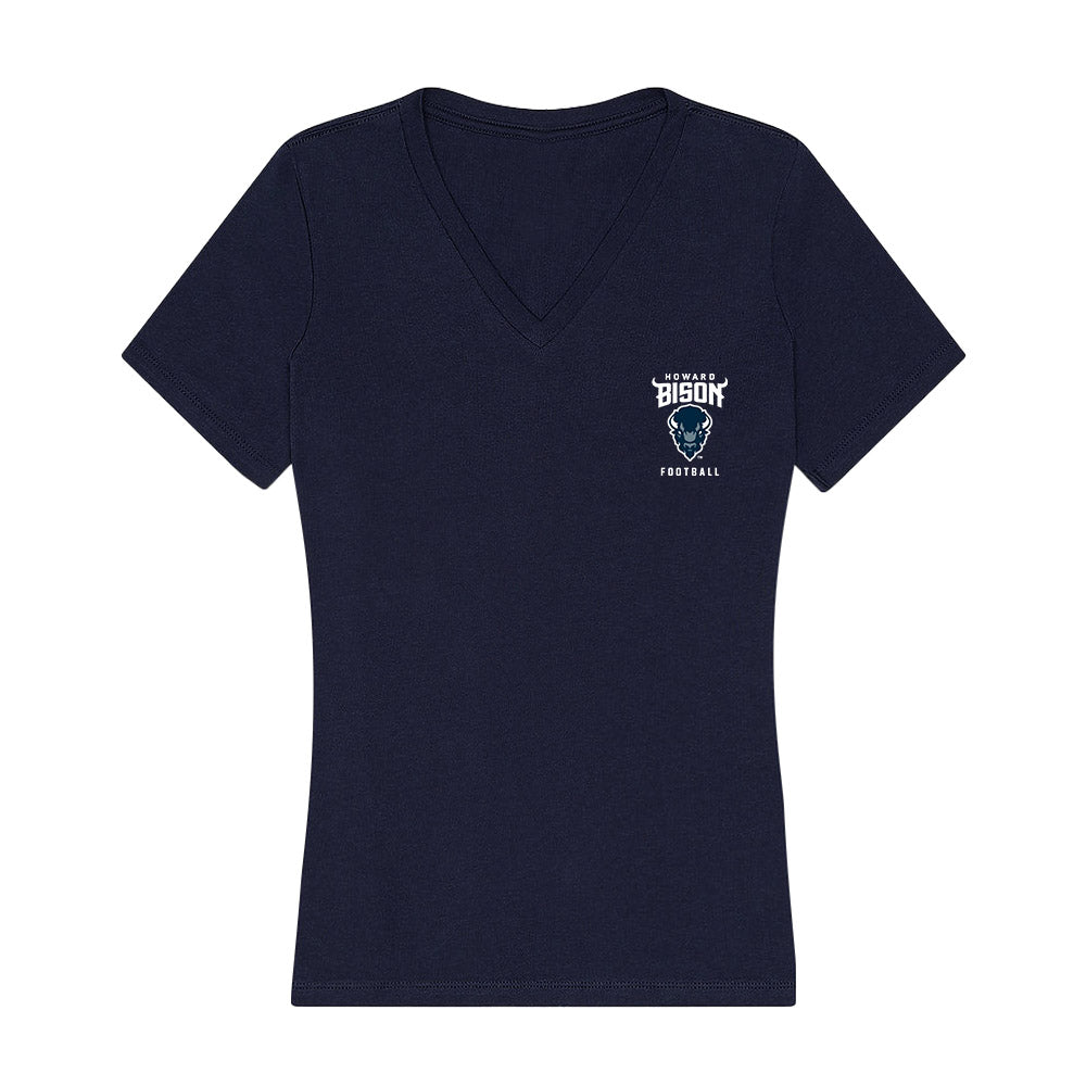 Howard - NCAA Football : Brayden Mahone - Women's V-Neck T-Shirt-0