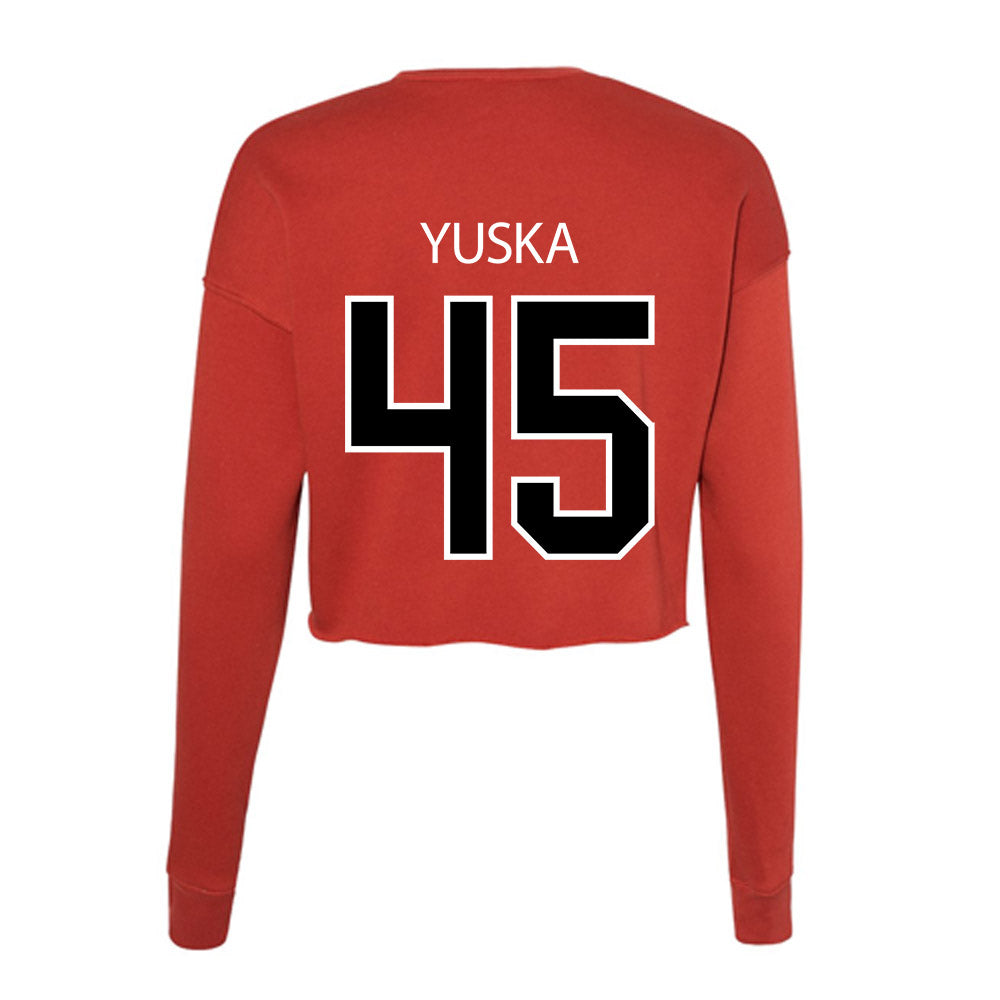 Marist - NCAA Football : Ethan Yuska - Women's Cropped Crew Fleece-1
