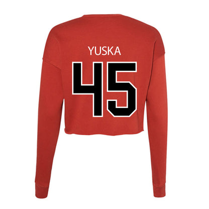 Marist - NCAA Football : Ethan Yuska - Women's Cropped Crew Fleece-1