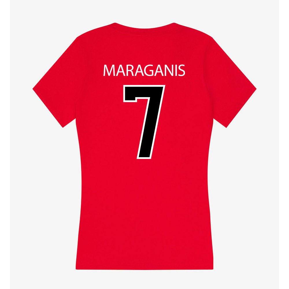 Marist - NCAA Men's Lacrosse : Charles Maraganis - Women's V-Neck T-Shirt-1