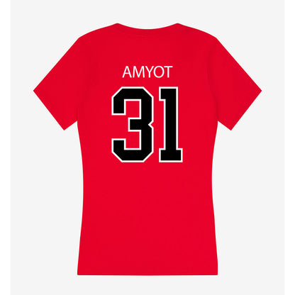 Marist - NCAA Men's Soccer : Samuel Amyot - Women's V-Neck T-Shirt-1