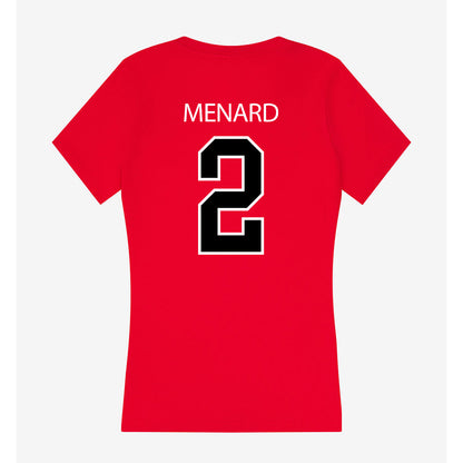 Marist - NCAA Men's Basketball : Justin Menard - Women's V-Neck T-Shirt-1