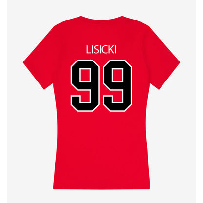 Marist - NCAA Football : Jake Lisicki - Women's V-Neck T-Shirt-1