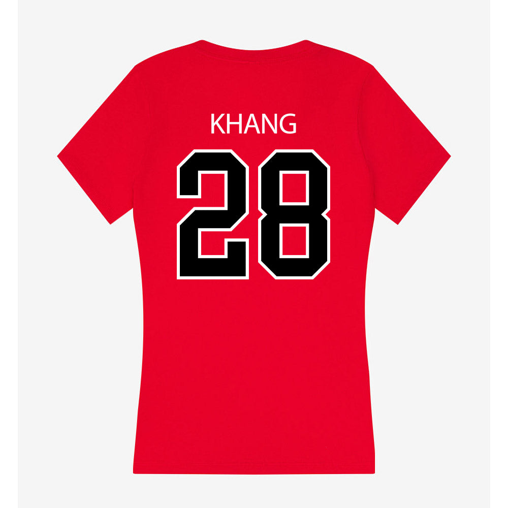 Marist - NCAA Men's Soccer : Leo Khang - Women's V-Neck T-Shirt-1