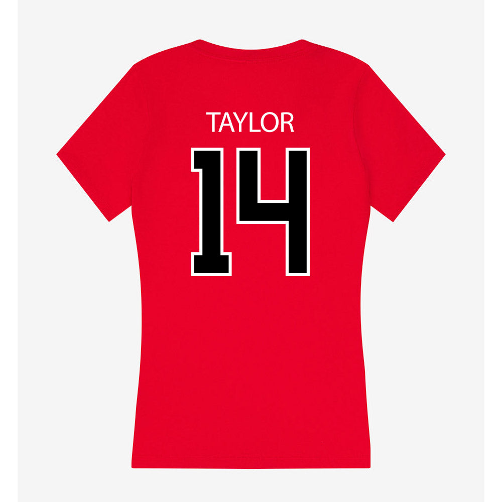 Marist - NCAA Football : Jayden Taylor - Women's V-Neck T-Shirt-1
