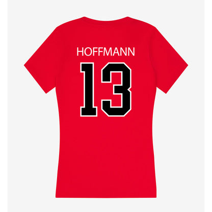 Marist - NCAA Men's Lacrosse : Derek Hoffmann - Women's V-Neck T-Shirt-1