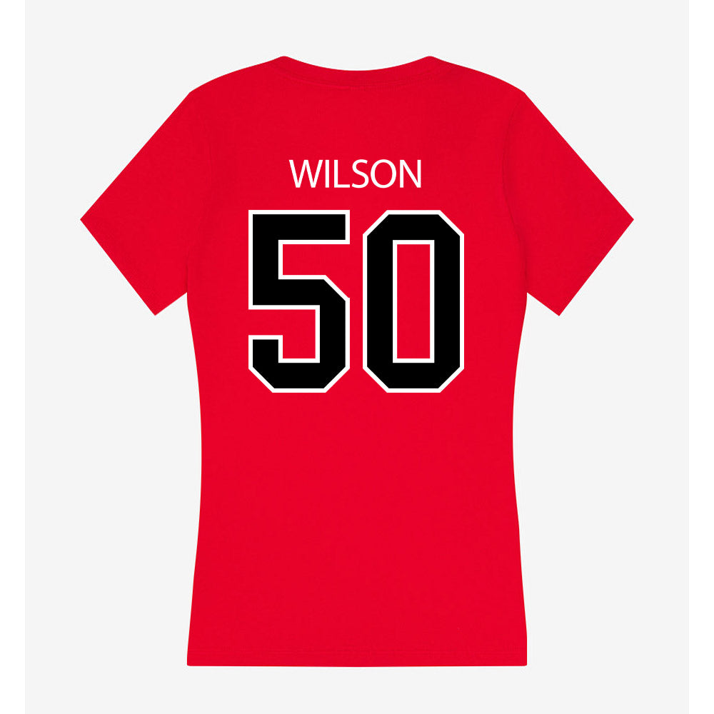 Marist - NCAA Football : Trevor Wilson - Women's V-Neck T-Shirt-1