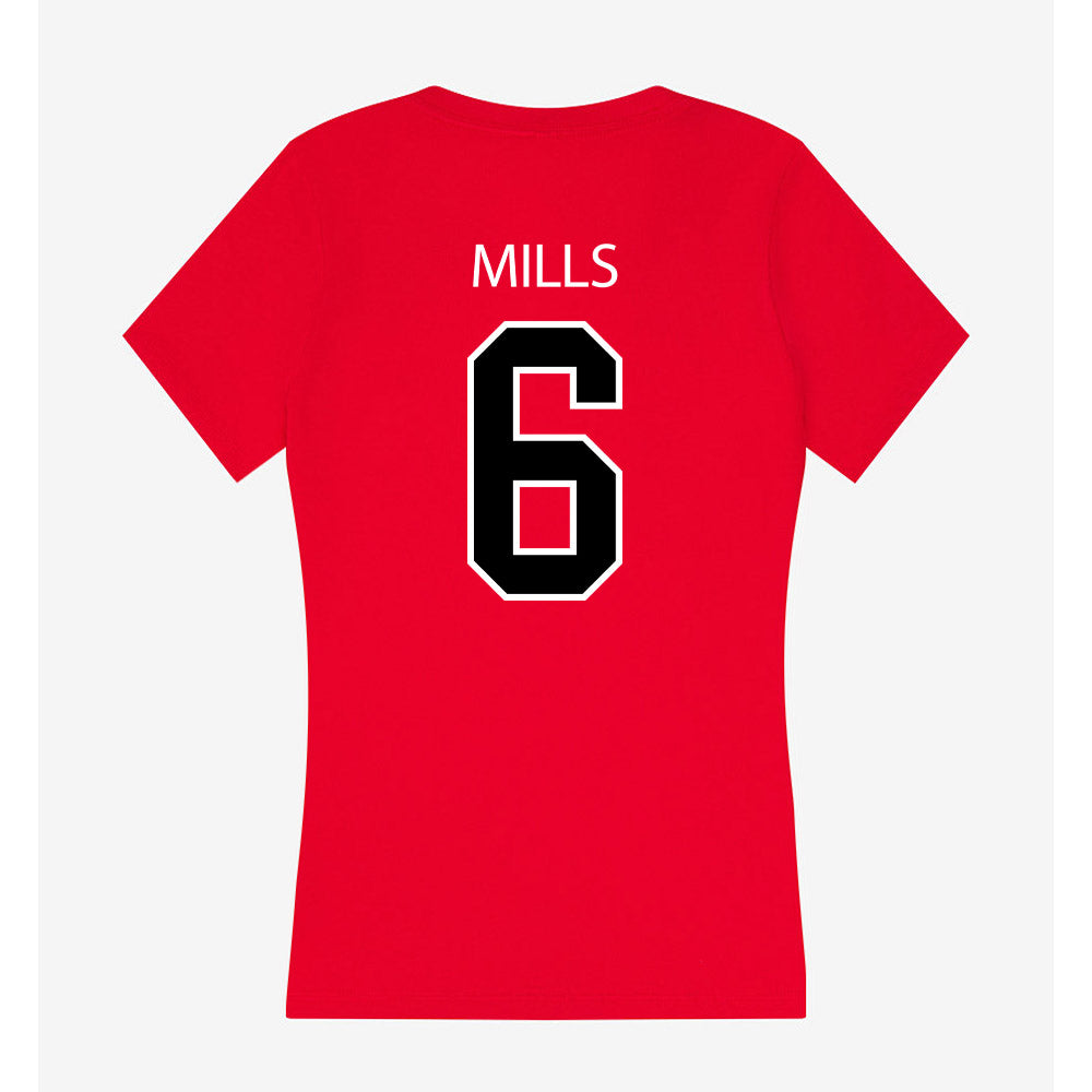 Marist - NCAA Women's Soccer : Riley Mills - Women's V-Neck T-Shirt-1
