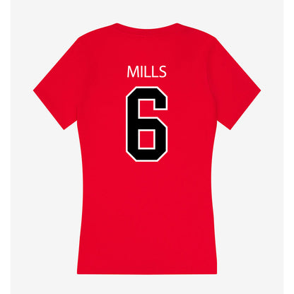 Marist - NCAA Women's Soccer : Riley Mills - Women's V-Neck T-Shirt-1