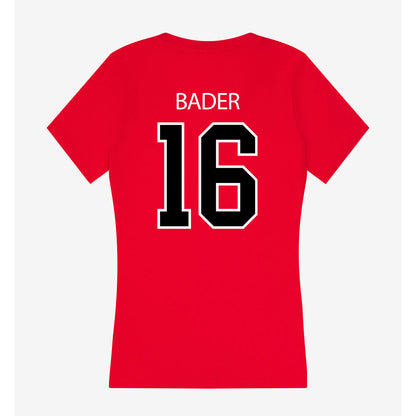 Marist - NCAA Men's Lacrosse : Mason Bader - Women's V-Neck T-Shirt-1