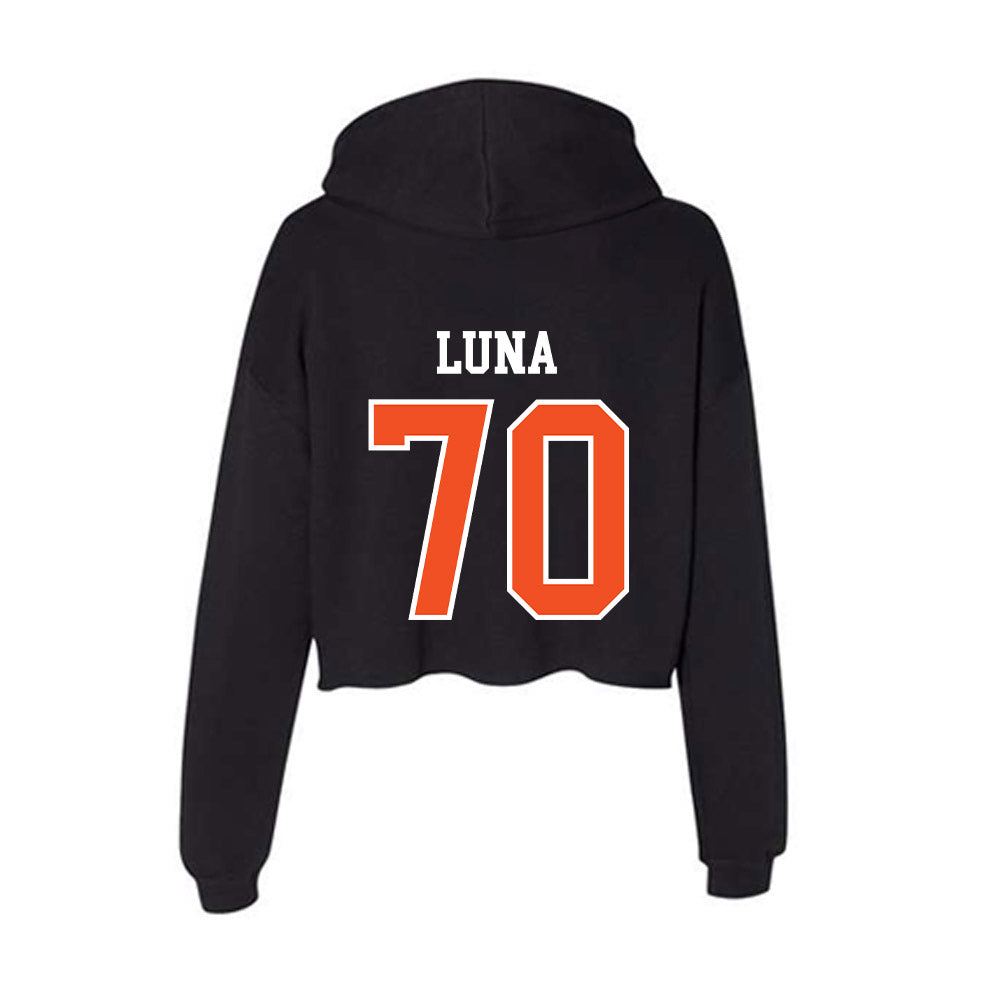 ECU - NCAA Football : Carson Luna - Women's Crop Fleece Hoodie-1
