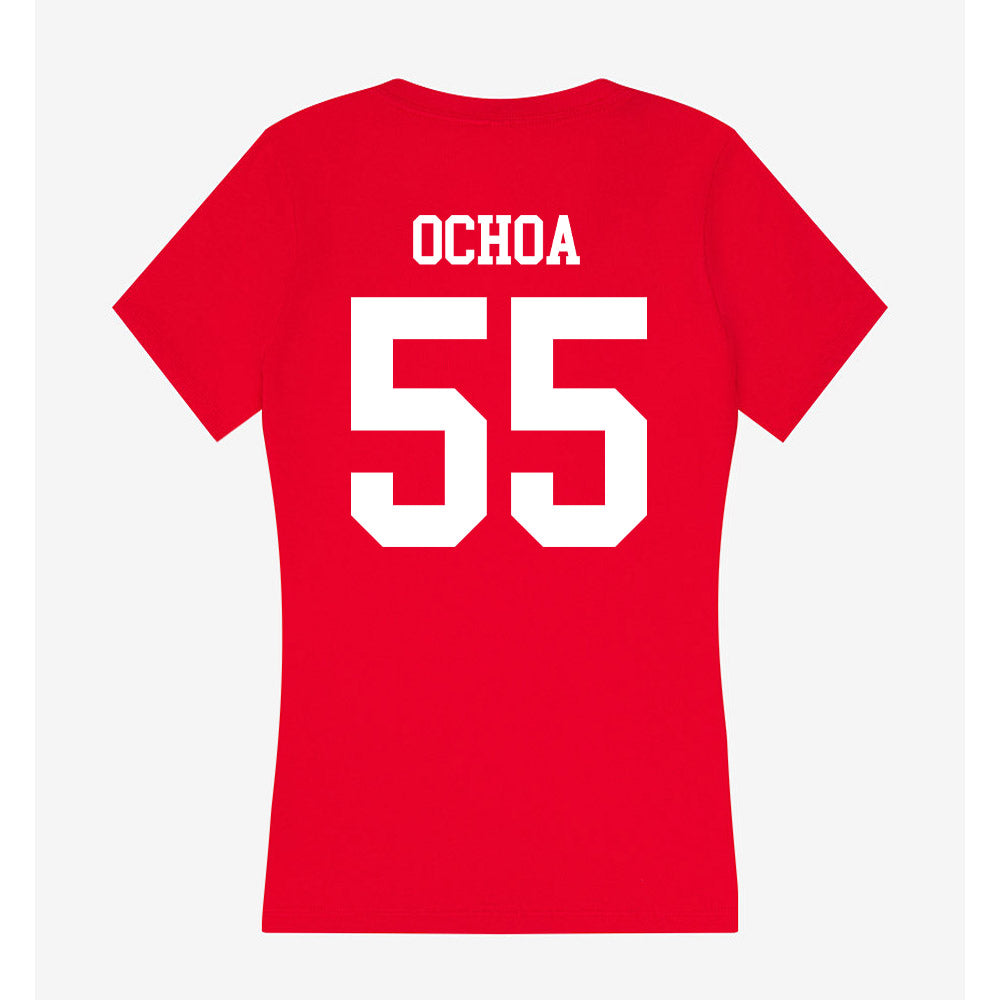 MSUM - NCAA Softball : Alyssa Ochoa - Women's V-Neck T-Shirt-1