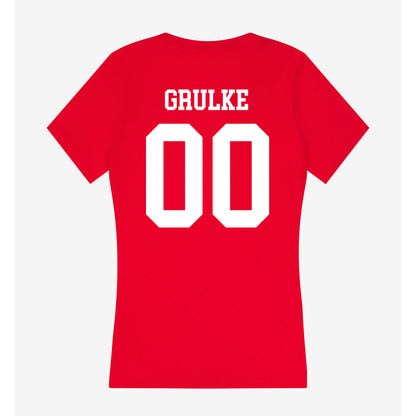 MSUM - NCAA Football : Ayden Grulke - Women's V-Neck T-Shirt-1
