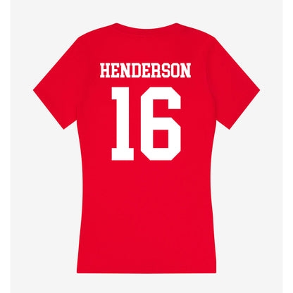 MSUM - NCAA Softball : Alivia Henderson - Women's V-Neck T-Shirt-1