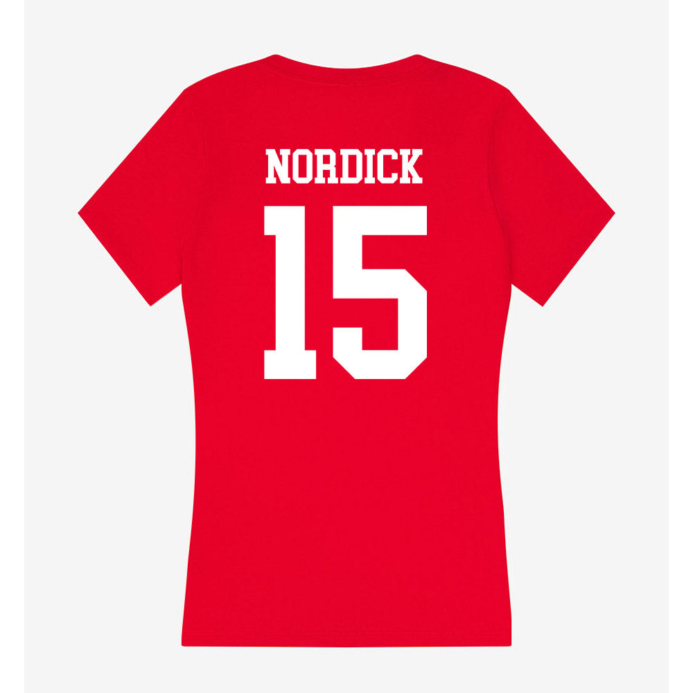MSUM - NCAA Football : Kaisen Nordick - Women's V-Neck T-Shirt-1