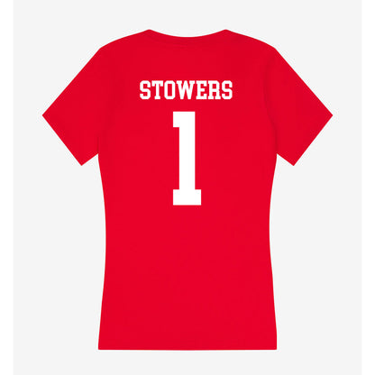 MSUM - NCAA Football : Kennan Stowers - Women's V-Neck T-Shirt-1