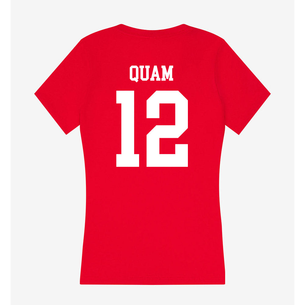 MSUM - NCAA Football : Carson Quam - Women's V-Neck T-Shirt-1