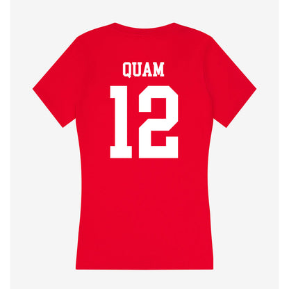 MSUM - NCAA Football : Carson Quam - Women's V-Neck T-Shirt-1