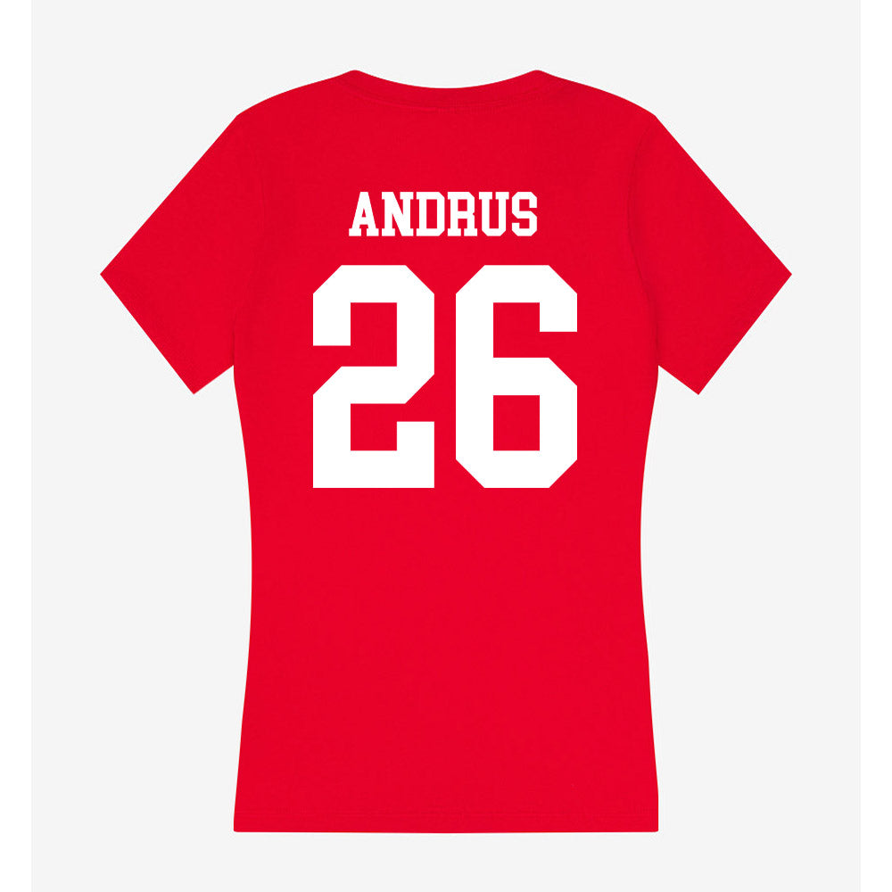 MSUM - NCAA Women's Soccer : Mattie Andrus - Women's V-Neck T-Shirt-1