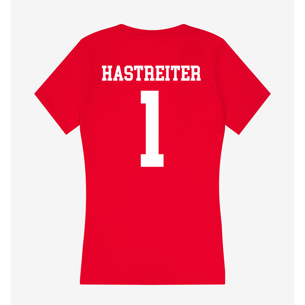 MSUM - NCAA Men's Basketball : Sam Hastreiter - Women's V-Neck T-Shirt-1