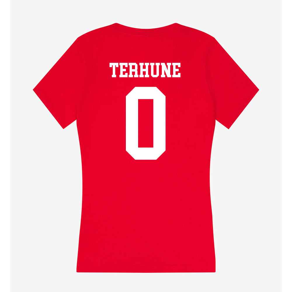 MSUM - NCAA Women's Volleyball : Olivia Terhune - Women's V-Neck T-Shirt-1