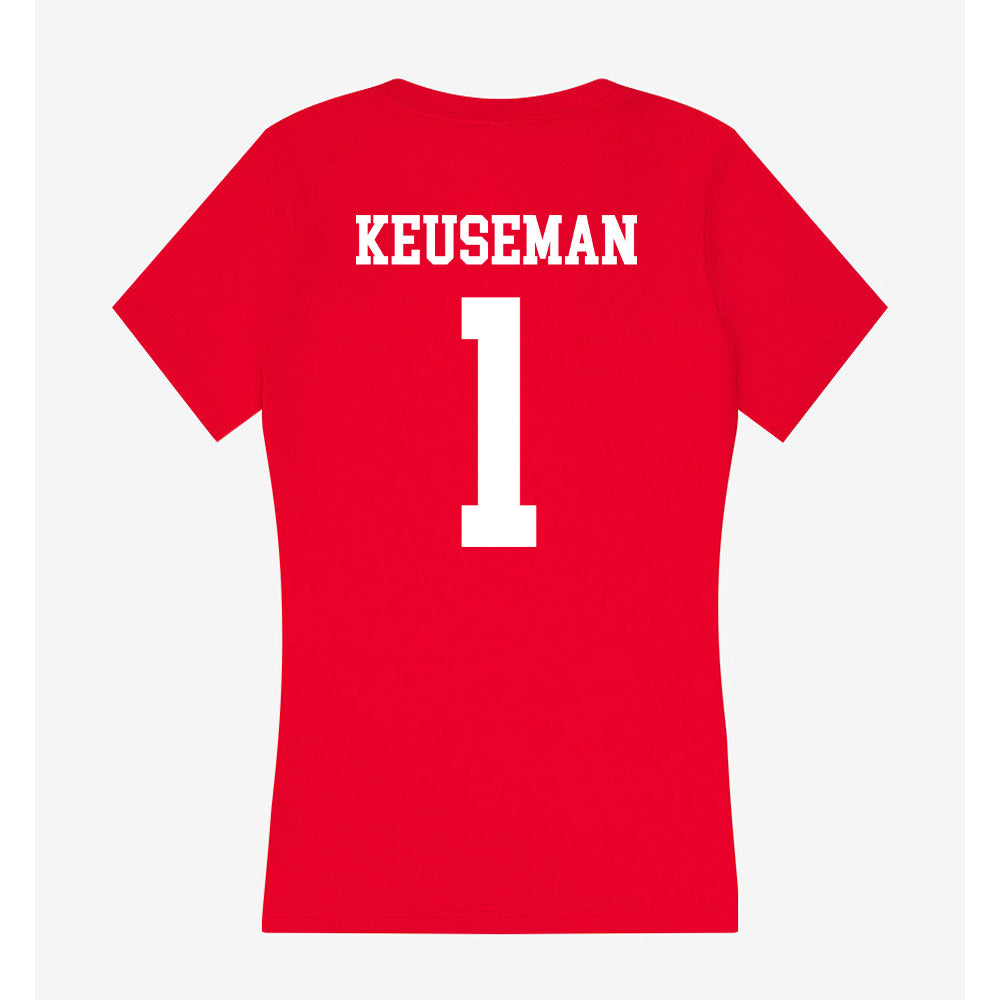 MSUM - NCAA Women's Volleyball : Ellie Keuseman - Women's V-Neck T-Shirt-1