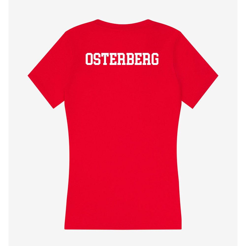 MSUM - NCAA Men's Cross Country : Caleb Osterberg - Women's V-Neck T-Shirt-1