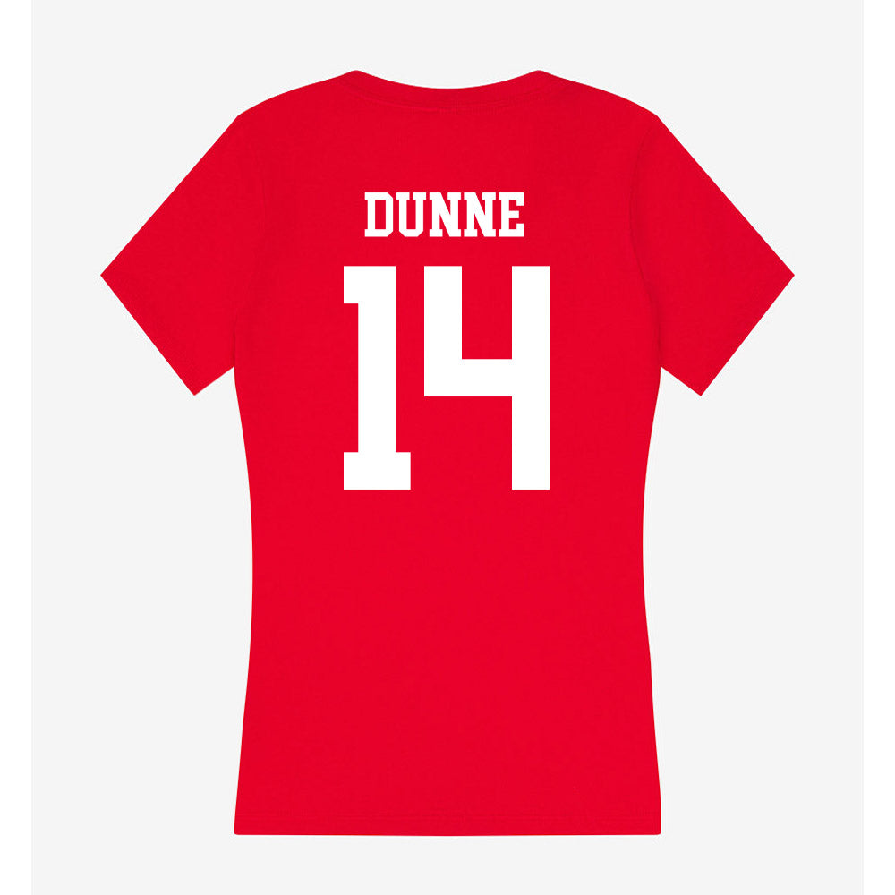 MSUM - NCAA Softball : Riley Dunne - Women's V-Neck T-Shirt-1