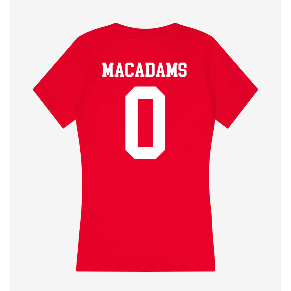 MSUM - NCAA Women's Basketball : Julia MacAdams - Women's V-Neck T-Shirt-1