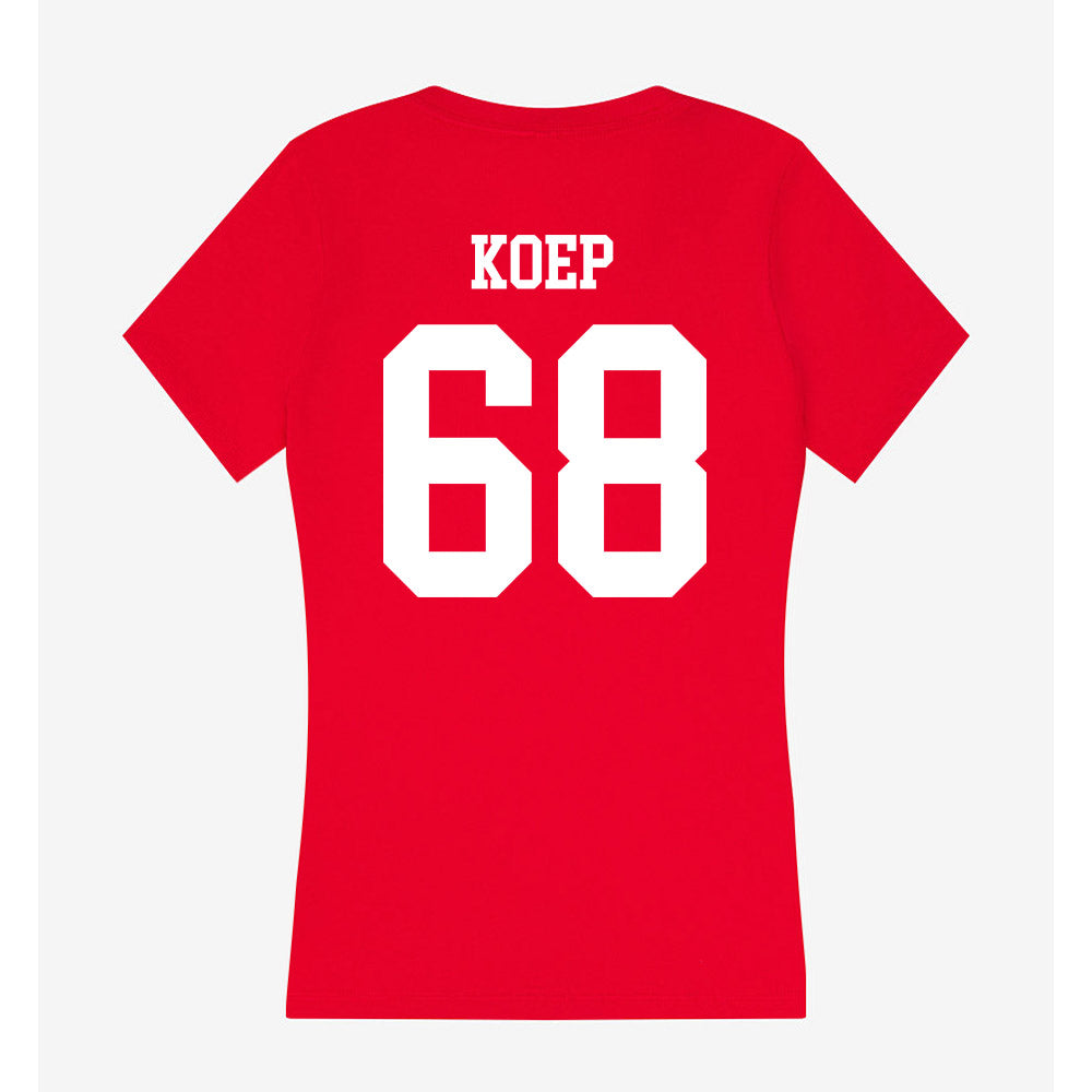 MSUM - NCAA Football : Zakary Koep - Women's V-Neck T-Shirt-1