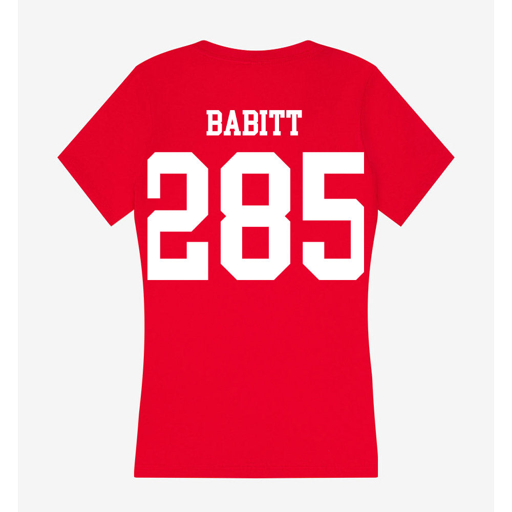 MSUM - NCAA Wrestling : Liam Babitt - Women's V-Neck T-Shirt-1