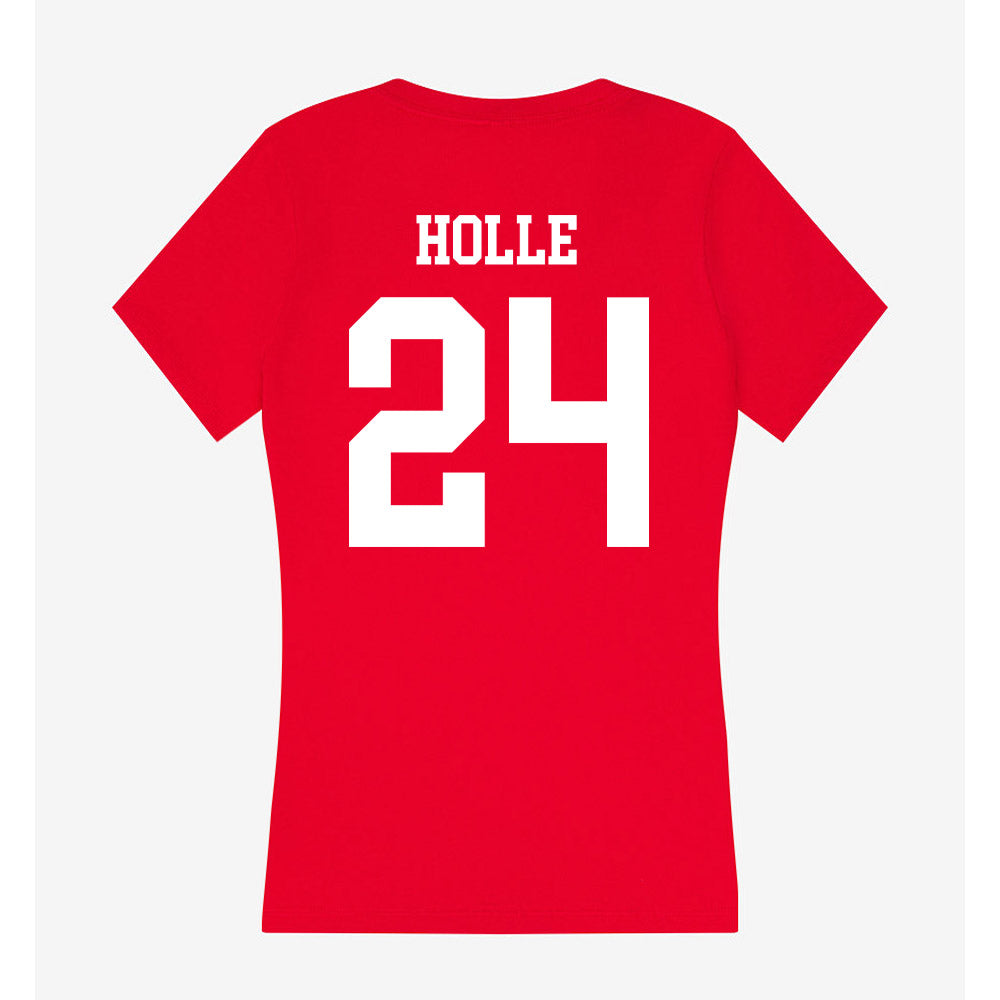 MSUM - NCAA Women's Basketball : Mara Holle - Women's V-Neck T-Shirt-1