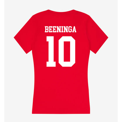 MSUM - NCAA Men's Basketball : Eddie Beeninga - Women's V-Neck T-Shirt-1