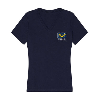 Coppin State - NCAA Men's Basketball : Daveyon Lydner - Women's V-Neck T-Shirt-0