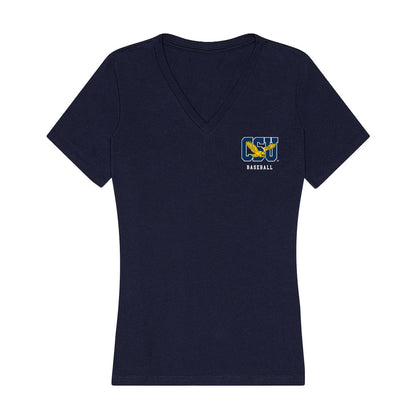 Coppin State - NCAA Baseball : Brennen Barczai - Women's V-Neck T-Shirt-0